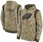 Men's Philadelphia Eagles Nike Camo 2021 Salute To Service Therma Performance Pullover Hoodie,baseball caps,new era cap wholesale,wholesale hats